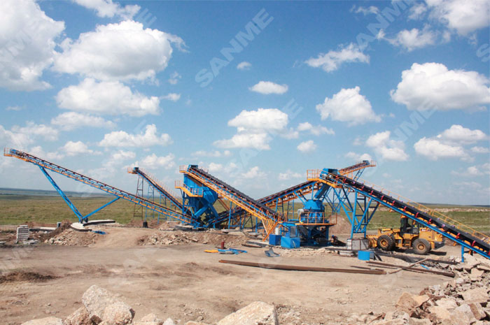 哈萨克斯坦时产330吨花岗岩破碎生产线