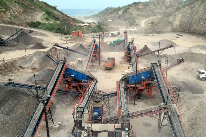印尼时产300吨安山岩破碎生产线