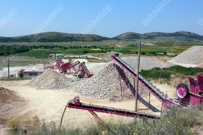 罗马尼亚时产250吨花岗岩制砂生产线